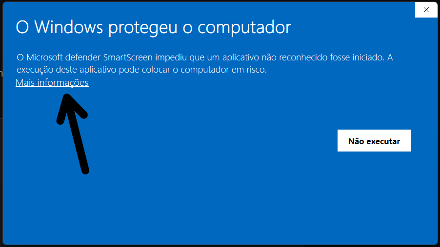 Clique em Mais informações